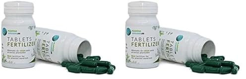 Plantas Acuario Abono para raíces de plantas en pastillas, Root fertilizer, 50 Capsulas, Plantas acuáticas y terrestres, capsulas nutritivas (Paquete de 2)