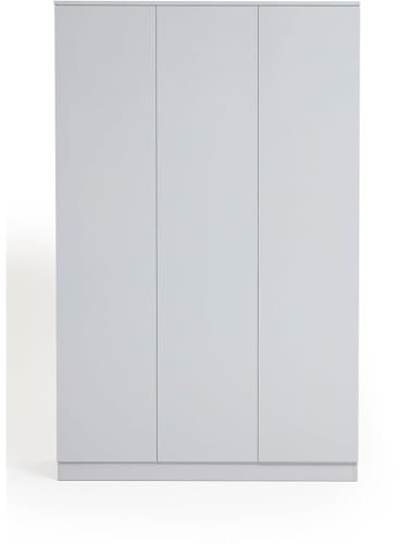 HOMELIFE Locke 3 Door Wardrobe Grey One Size