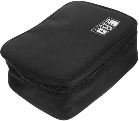 KICHOUSE Travel Pouch Cord Organizer Electronic Accessories Carry Case Cable Organizer Bag Tech Organiser Wire Organiser Black