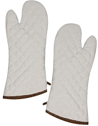 Cabilock 1pair Insulated Oven Mitts Heat Resistant Bbq Gloves for Kitchen Cooking Baking