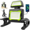 SYLSTAR Rechargeable Work Light with Clamp, 3000 Lumen Magnetic Work Light Battery Powered with 5 Lights Modes, 350° Rotation, Portable Job Site Lighting for Construction Site, Workshop, Car Repairing