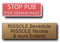 Plaque boite aux lettres personnalisable - 10 cm x 2,5 cm - Stop pub dome 3D - Etiquette boite aux lettres - Plaques avec nom - Pas de publicité (Or Mat)