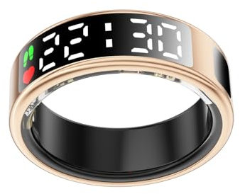 Smart Ring, Health Smart Ring with Display for Women Men w/Sleep Heart Rate Blood Oxygen Monitor Waterproof Fitness Tracker Pedometer Calories Step Counter Bluetooth Fitness Ring, Rose Gold #9