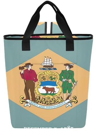 Delaware Kühltasche mit Staatsflagge, Flaschenkühltasche, 36 Dosen, Kühlrucksack