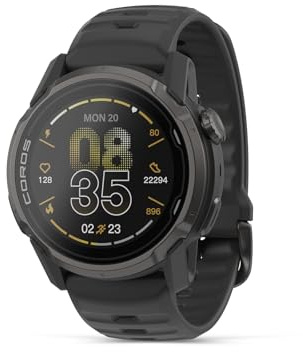 COROS APEX 4 sportuhr mit GPS – 1,2 MIP-Touchscreen, globale Karten mit Navigationsanleitung, 34 Tage Akku, Mikrofon, Lautsprecher, 5 Klettermodi, Echtzeitwetter, Luftdruck, Wind (Schwarz, 42mm)