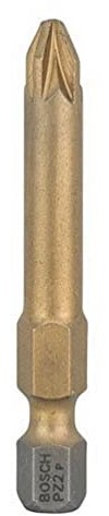 Bosch Professional Bit Max Grip für Pozidriv-Kreuzschlitzschrauben (PZ2, Länge: 49 mm, 3 Stück), 2607001599