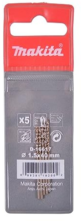 Makita Bohrer HSS-CO, 1.5 mm, 5 Stück, D-16617