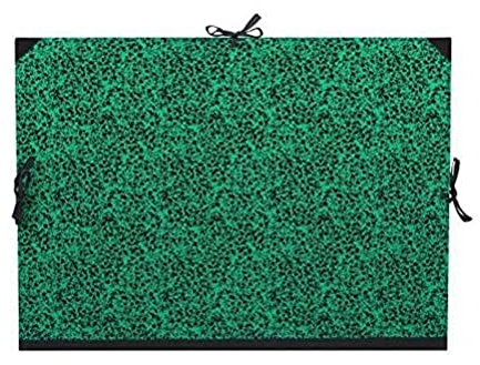 Lefranc Bourgeois 510001 Zeichenmappe / Skizzenmappe Annonay mit Bandverschluss und verstärkten Ecken für Dokumente, Zeichnungen in grün/schwarz -92x65cm