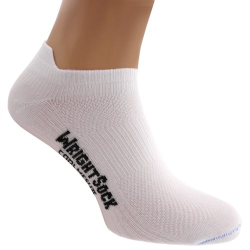 Wrightsock Coolmesh II Low tab, White,S