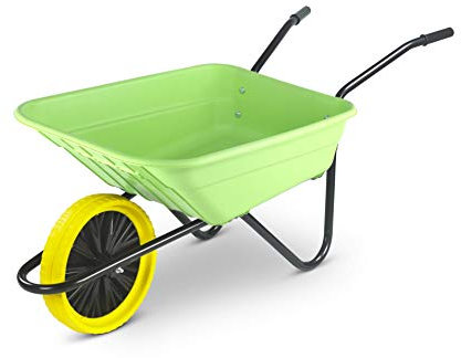 Walsall Wheelbarrow, Polypropylene (PP), Green, Pneumatic Wheel