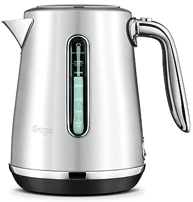 Sage - The Soft Top Luxe Quiet Electric Kettle - Fast Boil - 1.7L Cordless Kettle, Brushed Stainless Steel