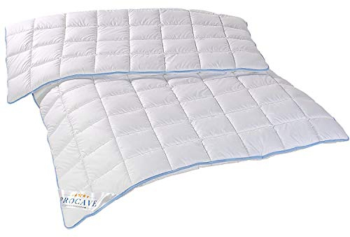 PROCAVE TopCool warme Duo Winter-Qualitäts-Bettdecke für die kalte Jahreszeit | Soft-Komfort-Bettdecke | kochfeste Steppdecke | atmungsaktiv & wärmeausgleichend | Made in Germany | 155x220cm