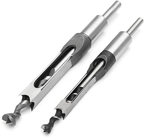 EsportsMJJ 2pcs 10mm/16mm Foro Quadrato Sega Trapano Bit Mortaio Scalpello Trivella Trapano Strumento di Lavorazione del Legno