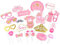 SUNBEAUTY Fotorequisiten Babyparty Rosa Taufe Mädchen Babydusche Photo Booth Props