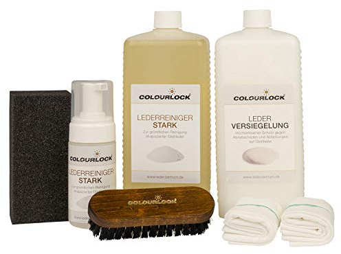 COLOURLOCK Neuleder Pflegeset Stark mit Leder Versiegelung 1l und Lederreiniger Stark 1l