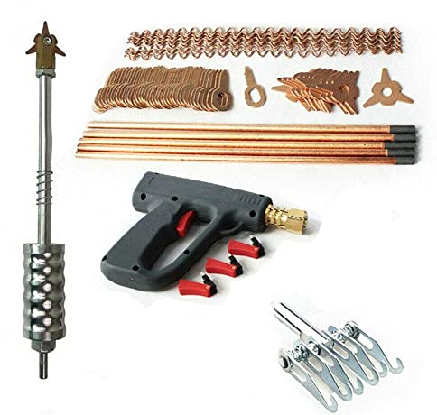 OUKANING Spotter Accessories Box - Juego de extracción de abolladuras Reparación del Cuerpo Piezas de Desgaste de 86 Piezas