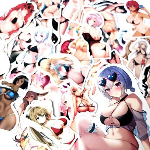 100Pcs Sexy Beauty Bikini Mädchen Hottie Waifu Hentai Aufkleber Kreative Erwachsene Selbst gemacht Anime Mädchen wasserdichte Aufkleber Cartoon