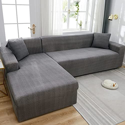 Couchbezug L Form 1/2/3/4 Sitzer,(L-förmiges Ecksofa Sofabezug sollte Zwei kaufen)L-förmiges Ecksofa mit elastischem elastische Stretch Sofa Überwürfe ( Color : J , Size : 4-Sitzer (235-300 cm) )