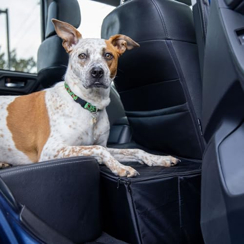 Hunde-Autositzverlängerung bis zu 90 kg, Hunde-Auto-Rücken- und Vordersitzverlängerung mit Stauraum, geeignet für große Hunde, Auto, SUV-Sitz, Lückenfüller, Hundeplattform, Reisen