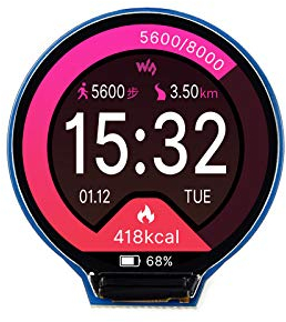 Waveshare 1.28inch Round LCD Module Display for Raspberry Pi/Jetson Nano 65K RGB Colors 240×240 Resolution with SPI Interface Embedded GC9A01 Driver
