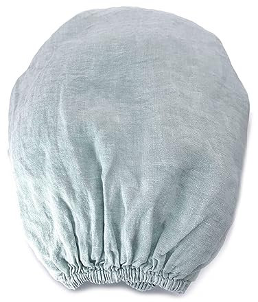 JOWOLLINA Spannbettlaken aus 100% Leinen Stonewashed (140 x 200+25 cm, Ice Flow)