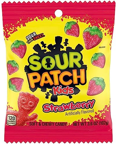 Sour Patch Kids | Strawberry 102g, Fruchtgummi, amerikanische Süßigkeiten, USA
