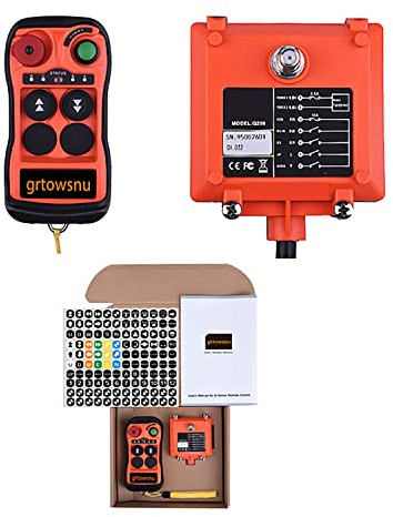 2 canali pulsanti 220V Telecomando per gru senza fili per gru a ponte Industriale Paranco elettrico Argano Rimorchio per discarica Radio Trasmettitore e ricevitore