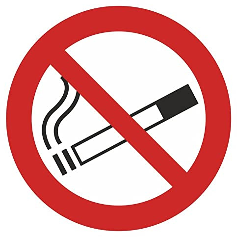 Samunshi® Aufkleber Rauchen verboten - Rauchverbot - Rauchfreie Zone - Nicht Raucher Bereich - Schild Sticker Hinweisschild Warnschild Vorsicht - 15x15cm mehrfarbig