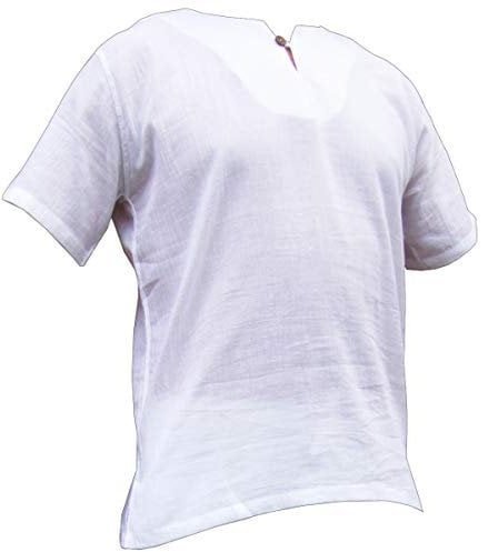 PANASIAM Shirt, 'K', 1button, White, L, Shortsleeve