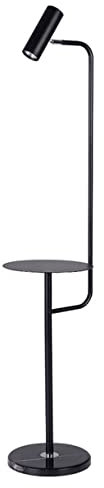 LANMOU Schwarz Stehlampe, LED Standlampe mit Ablage, Standleuchte mit Warmweiß/Neutralweiß/Kaltweiß Modern Standleuchte für Wohnzimmer, Schlafzimmer und Büro, Terrasse, Metall Desktop