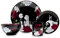 Disney Nightmare Before Christmas Jack and Sally Roses 16-Piece Dinnerware Set