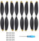 Mavic Mini Propeller, 16 Pcs Mavic Mini Propeller Ersatzklingen, Mavic Mini Zubehör für Drohne, Ersatzpropeller, geringes Gewicht, geräuscharm, stabiles Flugdrohnenzubehör