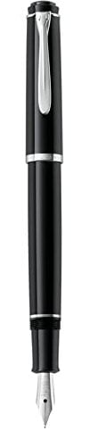 Pelikan Füllhalter Classic 205, Schwarz, Feder F (fein), hochwertiger Patronenfüller im Geschenk-Etui, 820691