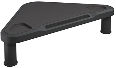 vidaXL Corner Monitor Stand Black Screen Riser Desk Mount