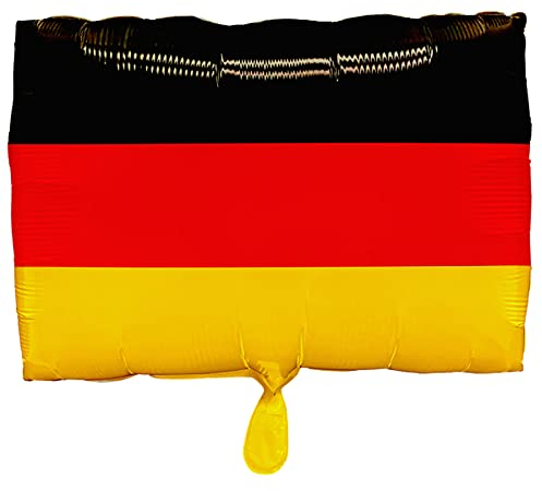 Amscan Folienballon * DEUTSCHE FLAGGE * als Deko und Geschenk | Größe:30x40cm | für Luft und Helium | Schwarz Rot Gold Fahne Deutschland Ballon Party Dekoration
