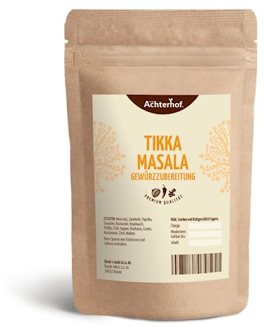 Tikka Masala Gewürzzubereitung 100g | für traditionelle indische Gerichte | aus ayurvedischen Gewürzen | mit Cumin und Korriander |vom Achterhof