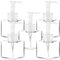 Youngever 5er Pack 120ml Pumpflaschen aus Kunststoff, Quadratische, Nachfüllbare Kunststoff Pumpflaschen zum Dosieren von Lotionen, Flüssigseife (Durchsichtig mit Transparenter Pumpe)