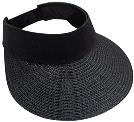 Anneome 1pezzi Cappello Estivo Pieghevole Visiera Parasole in Paglia Leggero e Traspirante per Proteggere Viso e Occhi Durante Le attività all Aperto