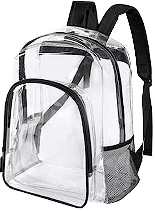 Durchsichtiger kleiner Rucksack, vom Stadion zugelassener transparenter Rucksack, wasserfester transparenter Rucksack. Schöne Rucksäcke Für Mädchen Ananas (Black, A)
