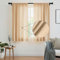 Encasa Homes Tende solide in poliestere con parentela, 140x137 cm Window set di pannelli di 2 - Beige, tasca a bordo, filtro leggero, tende per porta, camera da letto, soggiorno