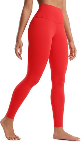 CRZ YOGA Women's Butterluxe Yoga Leggings 28'' - High Waisted Workout Gym Leggings Buttery Soft Yoga Pants Deep Red 16