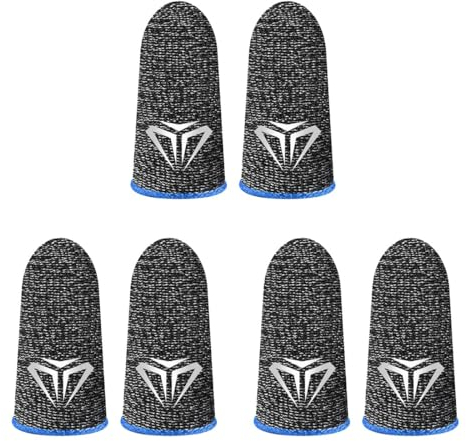 ZKGYUS 6 Stück Gaming Finger Sleeve, Handy-Gaming-Fingersleeves, PUBG Game Finger Sleeve, Flexibel Atmungsaktiver Gaming Finger