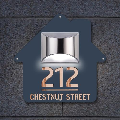 personnalisé design numero de maison exterieur solaire,Moderne Numéro de maison solaire à LED Le nom de la rue Numéro de maison,plaque maison exterieur personnalisé Éclairage