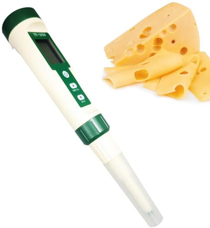 Misuratore di PH per alimenti per conserve | Sonda sensore ad alta precisione per tester digitale impermeabile per PH | Test di equilibrio del pH con compensazione automatica della temperatura