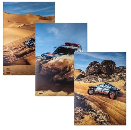 Audi 3292300200 Poster-Set (dreiteilig) RS Q e-tron Rallye Dakar Motorsport