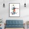KemneT Aquarell-Leinwand Bilder Badminton-Spielerin Leinwandgemälde abstrakte Poster und Kunstdrucke Bild für Wohnzimmer Schlafzimmer Heimdekoration 50 x 70 cm ungerahmt