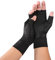 NyxSeat 1 Paar schwarze Halbfingerhandschuhe aus Kupferfaser, fingerlose Handschuhe, Semi-Daktylitis-Gelenkhandschuhe, Arthritis-Kompressionshandschuhe, Linderung