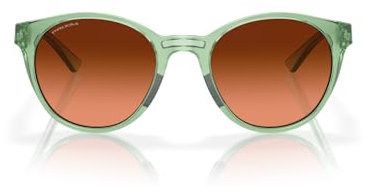 Oakley Lunettes de soleil rondes Spindrift Oo9474 pour femme, Jade transparent/dégradé marron Prizm, 52 mm