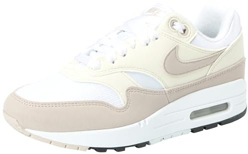 Nike Air Max 1, Sneaker Donna, White Platinum Violet Phantom White, 37.5 EU