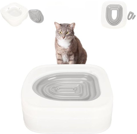 Asiento De Inodoro para Gatos, Kit De Entrenamiento para Inodoro para Gatos, Kit De Bandeja De Arena, Entrenador De Caja De Inodoro, Entrenamiento De Gatos para Usar BañOs
